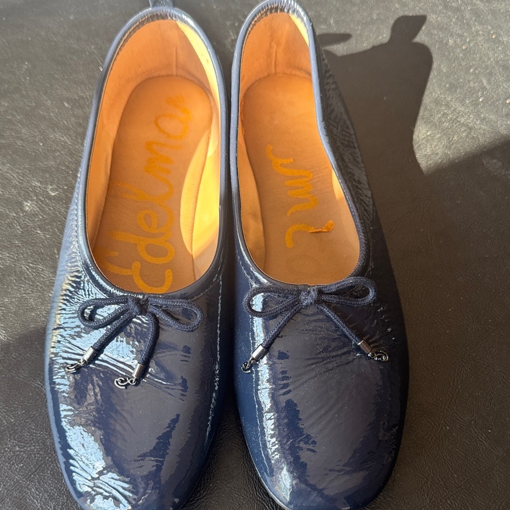 Sam Edelman  Women's Glossy Navy Flats